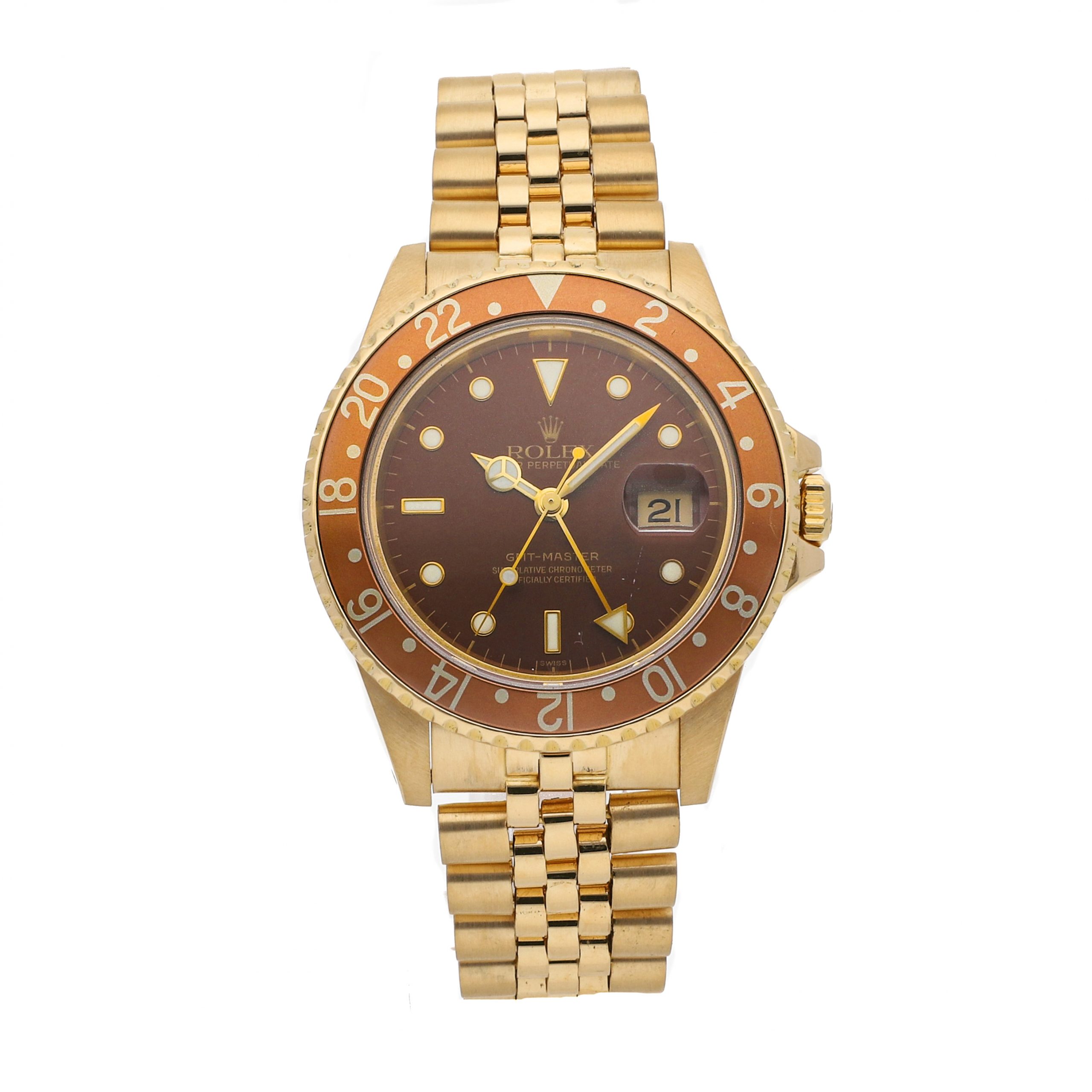Yellow Gold Rolex Gmt-master 16758 Case 40mm Mechanical Automatic - Rolex Replica Fake Rolex Watches For Sale Best Buy Replica Watches