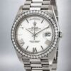 Rolex Day-Date 228349WRP Men’s Silver-tone Bracelet White Dial