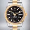 Rolex Sky-dweller Men’s 41mm m326933-0002 Black Dial Gold-tone