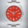 Rolex Oyster Perpetual m124300-0007 41mm Unisex Coral Red Dial Automatic