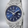 Rolex Datejust 36mm Ladies m126284rbr-0009 Diamond Bezel Blue Dial