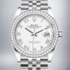 Rolex Datejust m126284rbr-0017 36mm Ladies White Dial