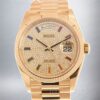 Rolex Day-date Unisex 36mm m128238-0051 Diamond Paved Dial Gold-tone