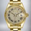 Rolex Datejust 28mm m279175-0031 Ladies Watch Diamond Paved Dial