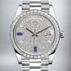 Rolex Day-Date Men’s 41mm m228396tbr-0021 Diamond Paved Dial Watch